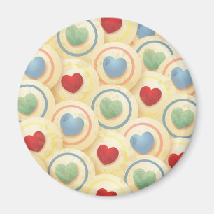 Herzmuster im Vintagen Stil Magnet