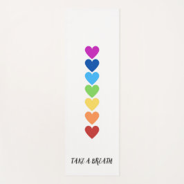 Herzmuster in sieben Chakras-Farben Yogamatte