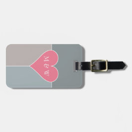 Herzmuster individueller Gepäckanhänger