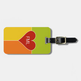 Herzmuster individueller Gepäckanhänger