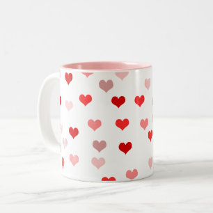 Herzmuster-Kaffeetasse Zweifarbige Tasse