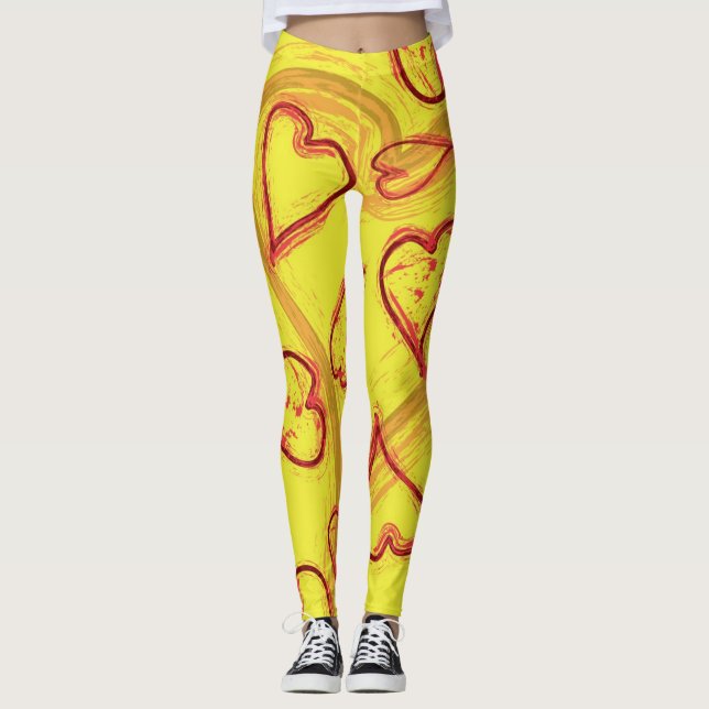 Herzmuster Leggings (Vorderseite)