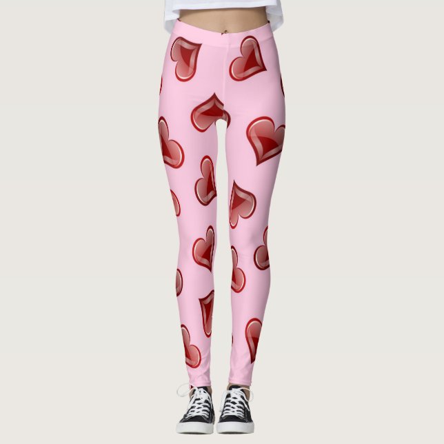 Herzmuster Leggings (Vorderseite)