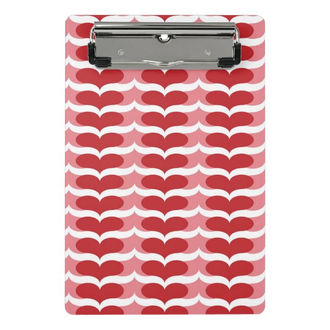 Herzmuster Mini Klemmbrett (Vorderseite)