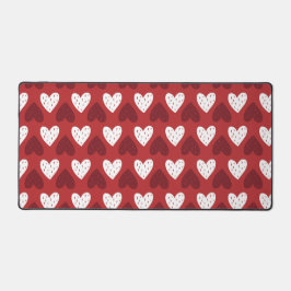 Herzmuster mit Erdbeersamen Schreibtischunterlage