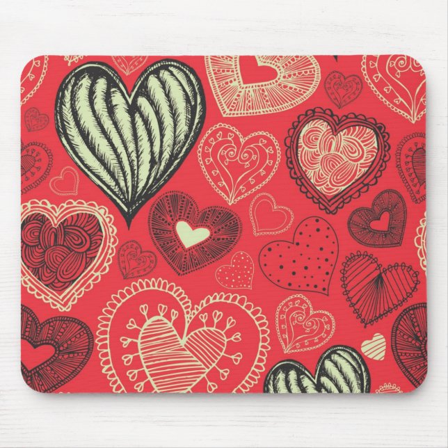 Herzmuster Mousepad (Vorne)