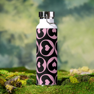Herzmuster Rosa Liebe Graphic Bold Trinkflasche