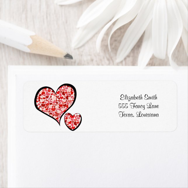 Herzmuster, rote Herzen, Liebe (Insitu)