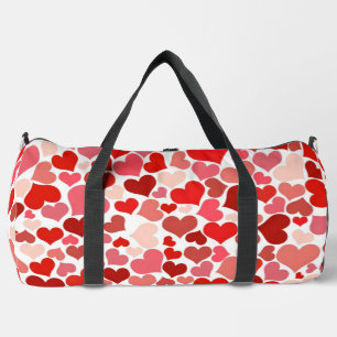 Herzmuster, rote Herzen, Liebe Duffle Bag