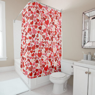 Herzmuster, rote Herzen, Liebe Duschvorhang