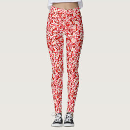 Herzmuster, rote Herzen, Liebe Leggings