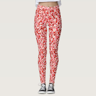 Herzmuster, rote Herzen, Liebe Leggings