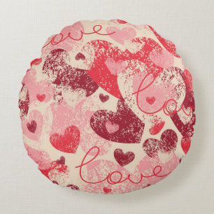 Herzmuster Rundes Kissen
