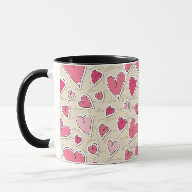 Herzmuster Tasse (Links)