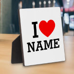 Herzname Fotoplatte<br><div class="desc">Schreiben Sie Ihren gewünschten Namen oder Text in den Namensbereich.</div>
