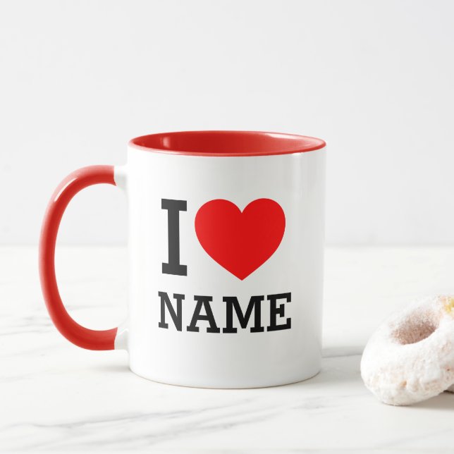 Herzname Tasse (Mit Donut)