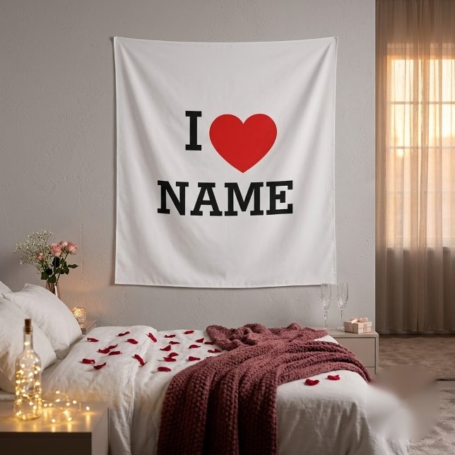 Herzname Wandteppich (Von Creator hochgeladen)
