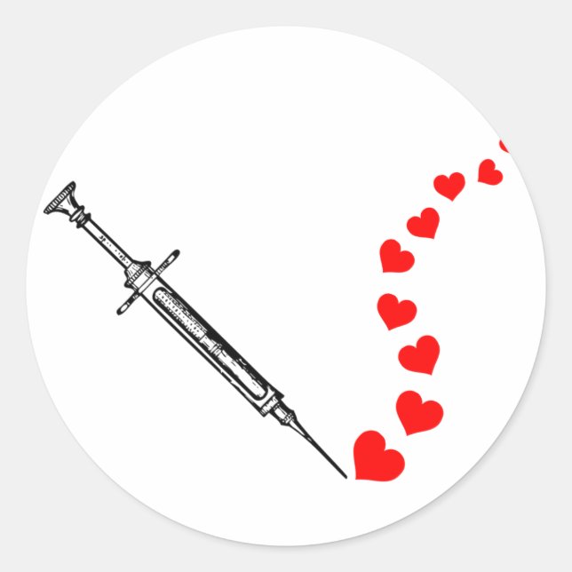 Herznebel (schwarz) runder aufkleber (Vorderseite)