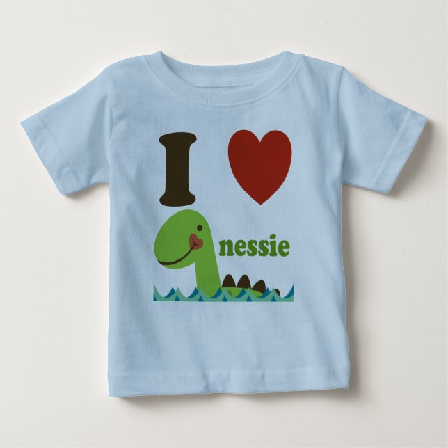 Herznessie-Baby-T-Shirt Loch- Nessmonster-I Baby T-shirt (Vorderseite)