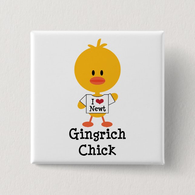 HerzNewt des Gingrich Küken-Knopf-I Button (Vorderseite)