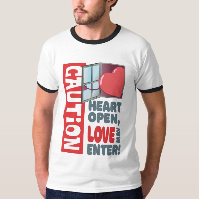 Herzöffnen, Liebe kann eintreten (Valentinstag) T-Shirt (Vorderseite)