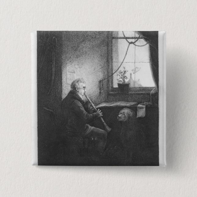 Herzog Esterhazy Playing der Clarinet, 1809 Button (Vorderseite)