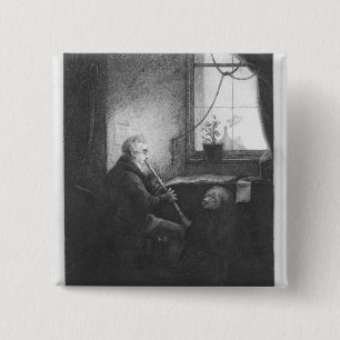 Herzog Esterhazy Playing der Clarinet, 1809 Button