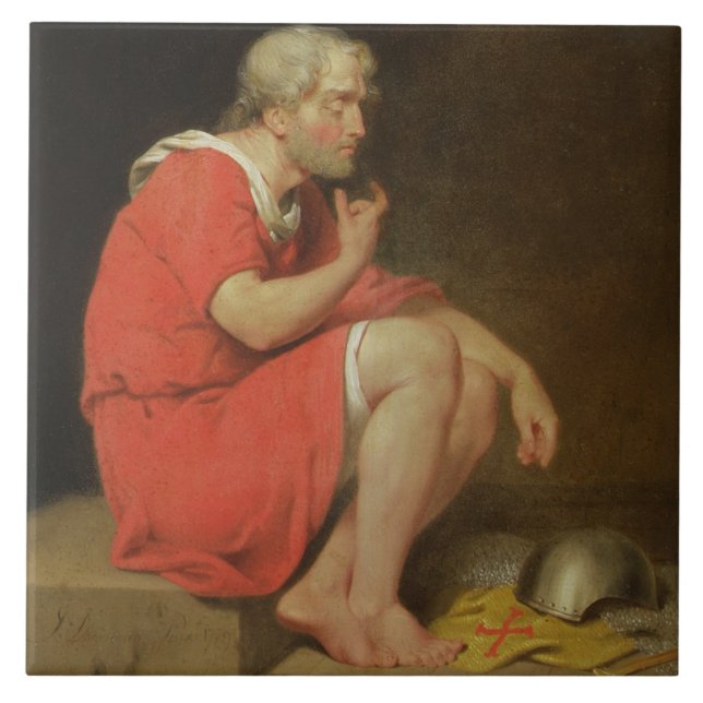 Herzog Robert-(c.1054-1134) von Normandie in Fliese (Vorderseite)