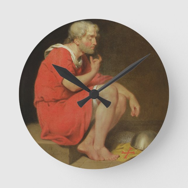 Herzog Robert-(c.1054-1134) von Normandie in Runde Wanduhr (Vorderseite)