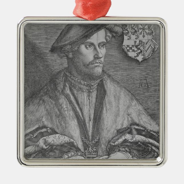 Herzog Wilhelm V von Cleve, 1540 Silbernes Ornament (Vorne)