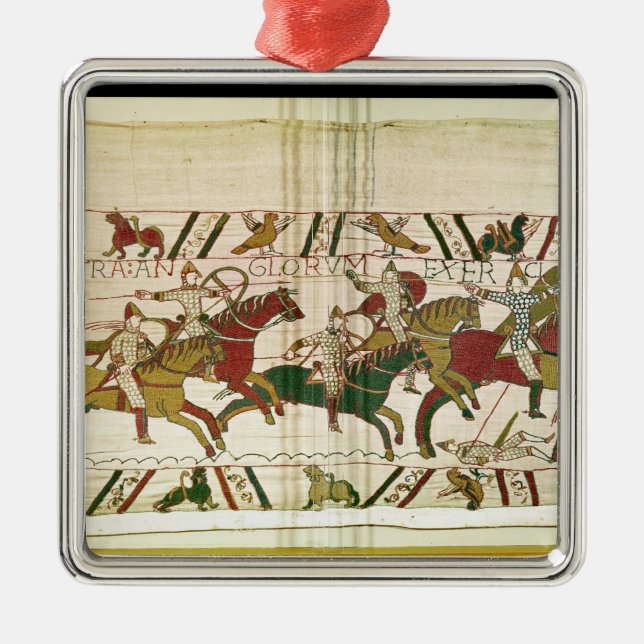 Herzog William ermuntert seine Truppen Silbernes Ornament (Vorne)