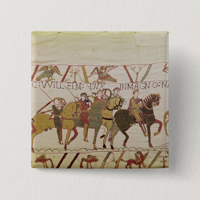 Herzog William Preparing, zum zu Pevensey zu Button (Vorderseite)