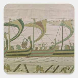 Herzog William und seine Flotte kreuzen den Kanal Quadratischer Aufkleber