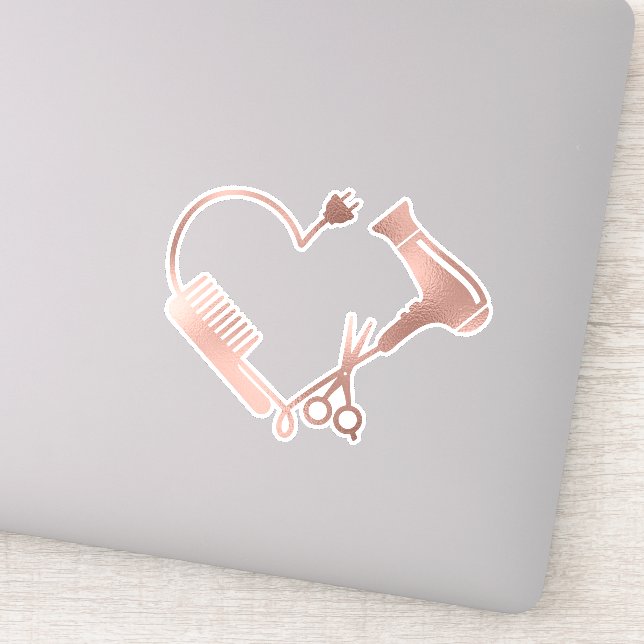 Herzöge Stylistische Schere Salon Friseur Aufkleber (Detail)