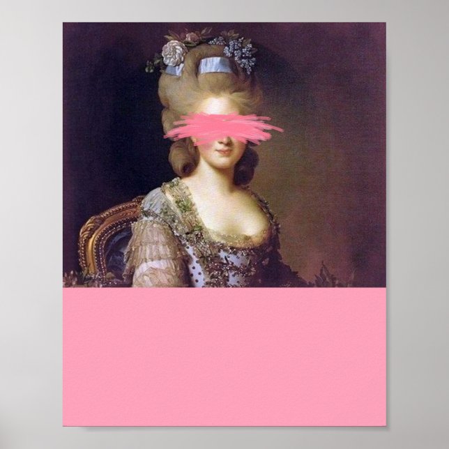Herzogin, Vintage Kunst, rosa Kunst Poster (Vorne)