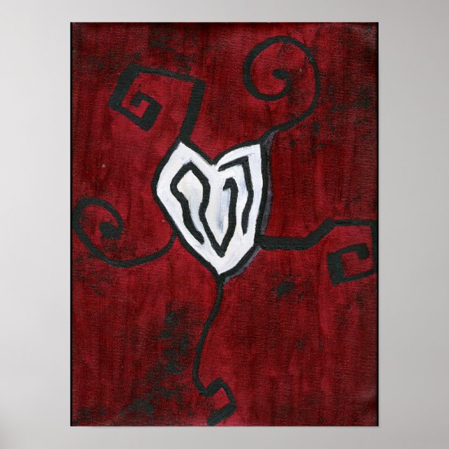 Herzöl-Malerei Poster (Vorne)