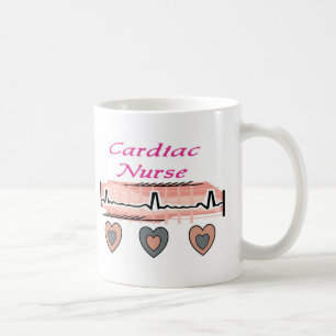 Herzpapier-Entwurf der krankenschwester-EKG Kaffeetasse