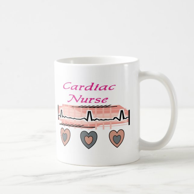 Herzpapier-Entwurf der krankenschwester-EKG Kaffeetasse (Rechts)