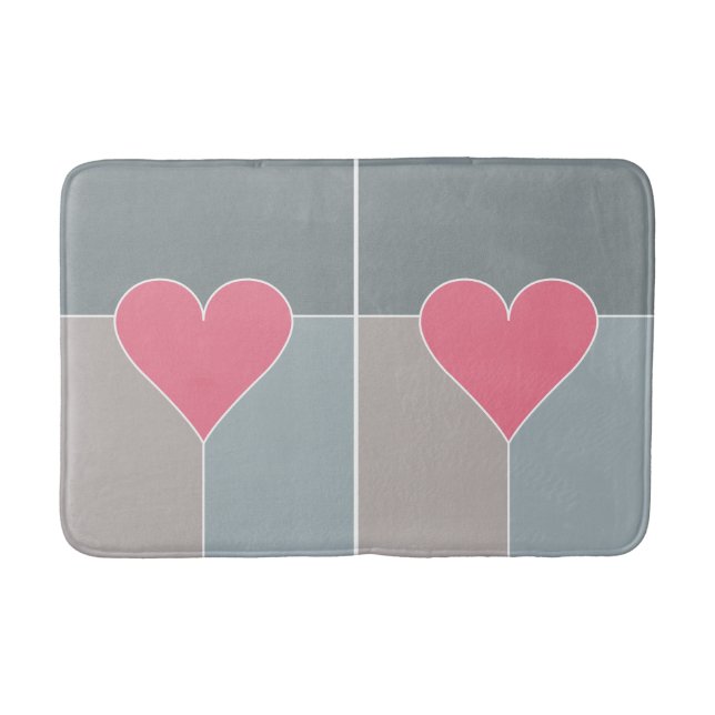 Herzpattern Badematten (Vorderseite)