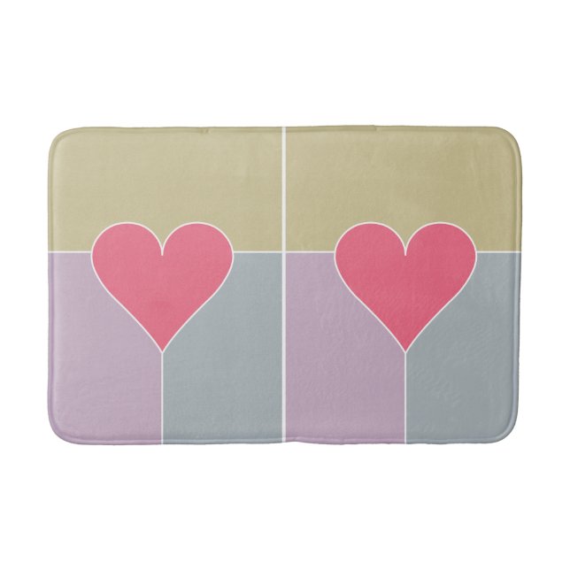 Herzpattern Badematten (Vorderseite)