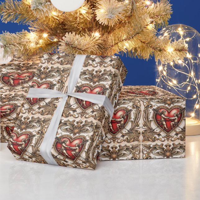 "Herzpfeilschlag" Geschenkpapier (Feiertage)