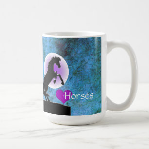 Herzpferde V (blau/grün) Tasse