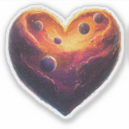 Herzplanet Valentinstag Aufkleber