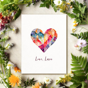 Herzpostkarte für einen lieben Valentinstag Postkarte