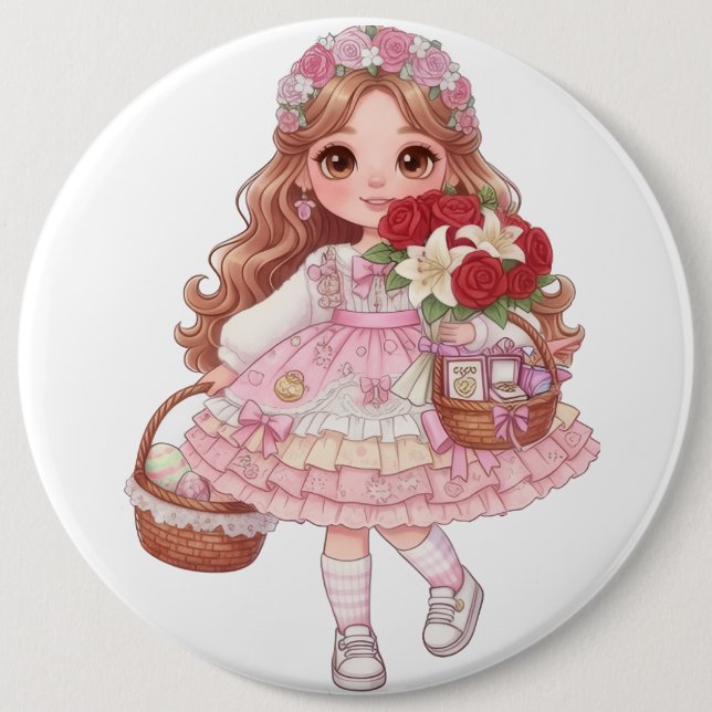 Herzprinzessin Button (Vorderseite)