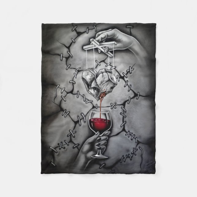 Herzpuppe Fleecedecke (Vorderseite)