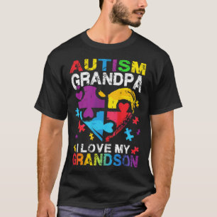 Herzpuzzle Autismus Opa Ich liebe meinen Enkel Awa T-Shirt