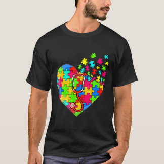 Herzpuzzle-Teile unterstützen Autismus-Auszeichnun T-Shirt