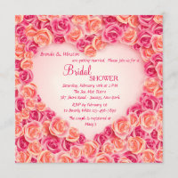 Herzrahmen für Rose Einladung