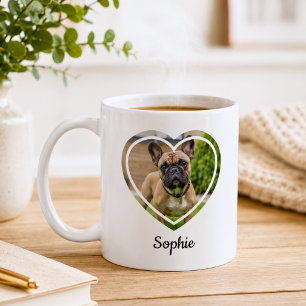 Herzrahmen mit individuellem Haustierfoto  Kaffeetasse